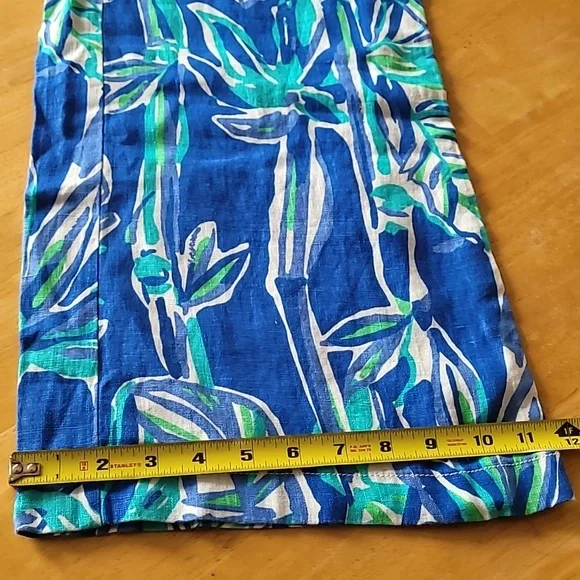 Lilly Pulitzer Linen Beach Pants Blue Crush Bamboom - Picture 10 of 11
